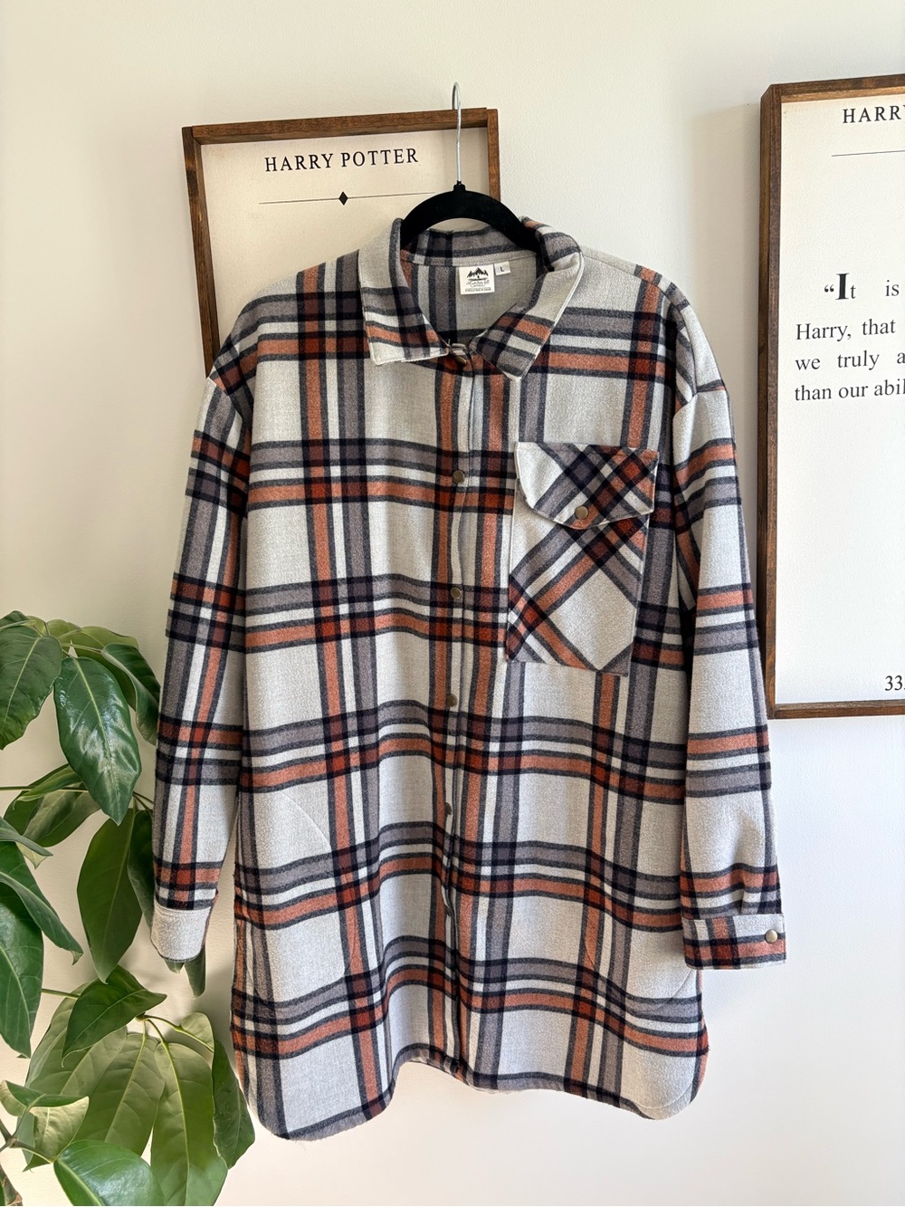 Lumberjill Apparel Plaid Nakisha Shacket- size L